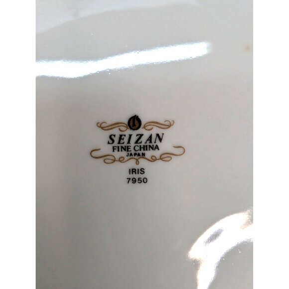 Seizan Fine China Japan Iris 7950 Large Vegetable Serving Bowl 2 5/8" x 9" - Picture 6 of 6